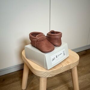 Freshly Picked Brown Leather Baby Moccasin